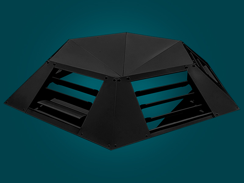 DIF-6P - Difusor 6 vias preto